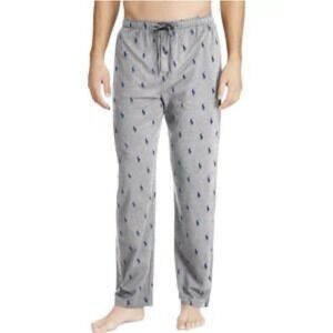 Polo Ralph Lauren Lounge Pajama Sleep Pants‎ Mens XL Plaid Gray AOP Logo Comfy